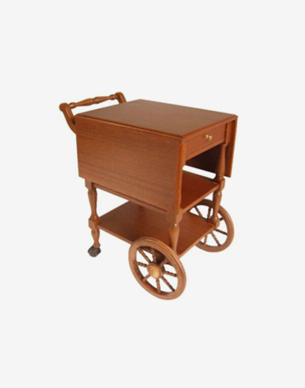 Tea Cart with Drop Leaves - Focolare Carpentry - Furniture Manufacturer Philippines