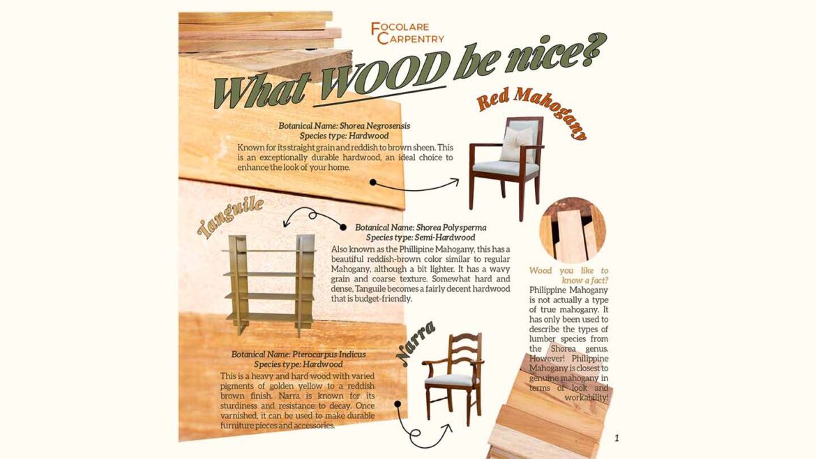 Wood Furniture - Focolare Carpentry - Custom-made Furniture Philippines. Perfect for your Living, Dining, Bedroom, School, Office, Prayer Rooms
