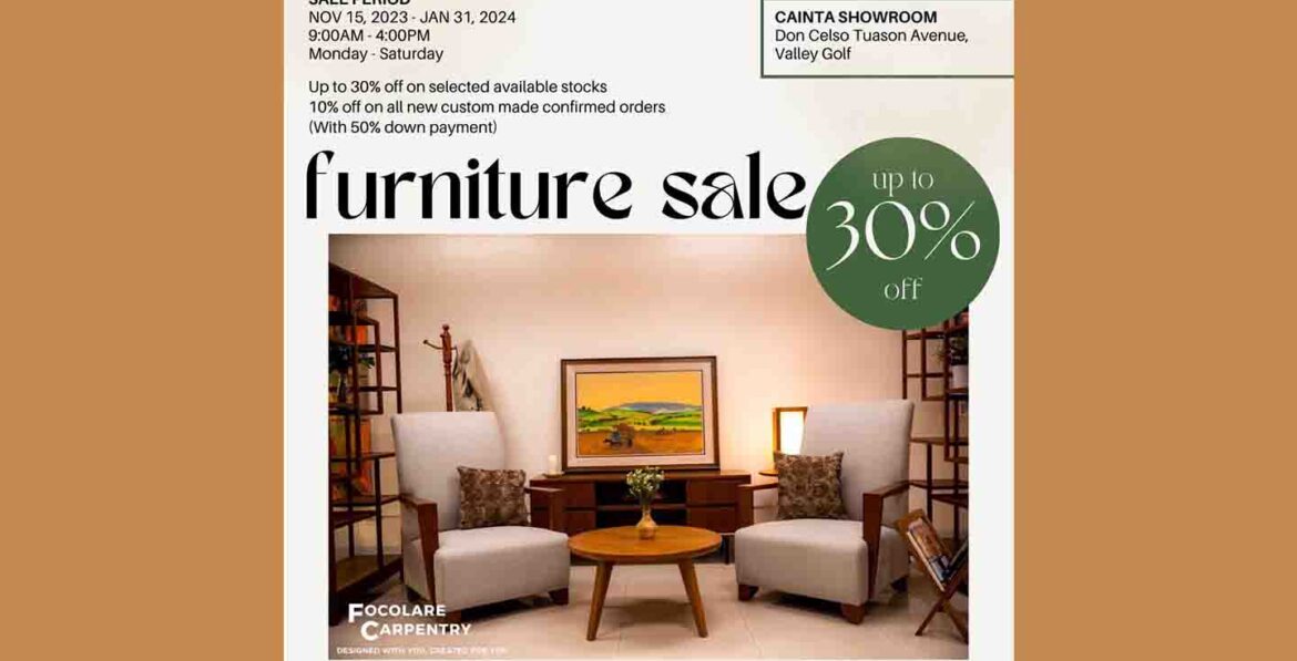 2023 Furniture Sale - Focolare Carpentry - High Quality Furniture Philippines - Custom-made Furniture - Manila, Philippines. Custom-made Chairs, Tables, Beds, Sofa, Cabinets, Handicraft, Woodworks.