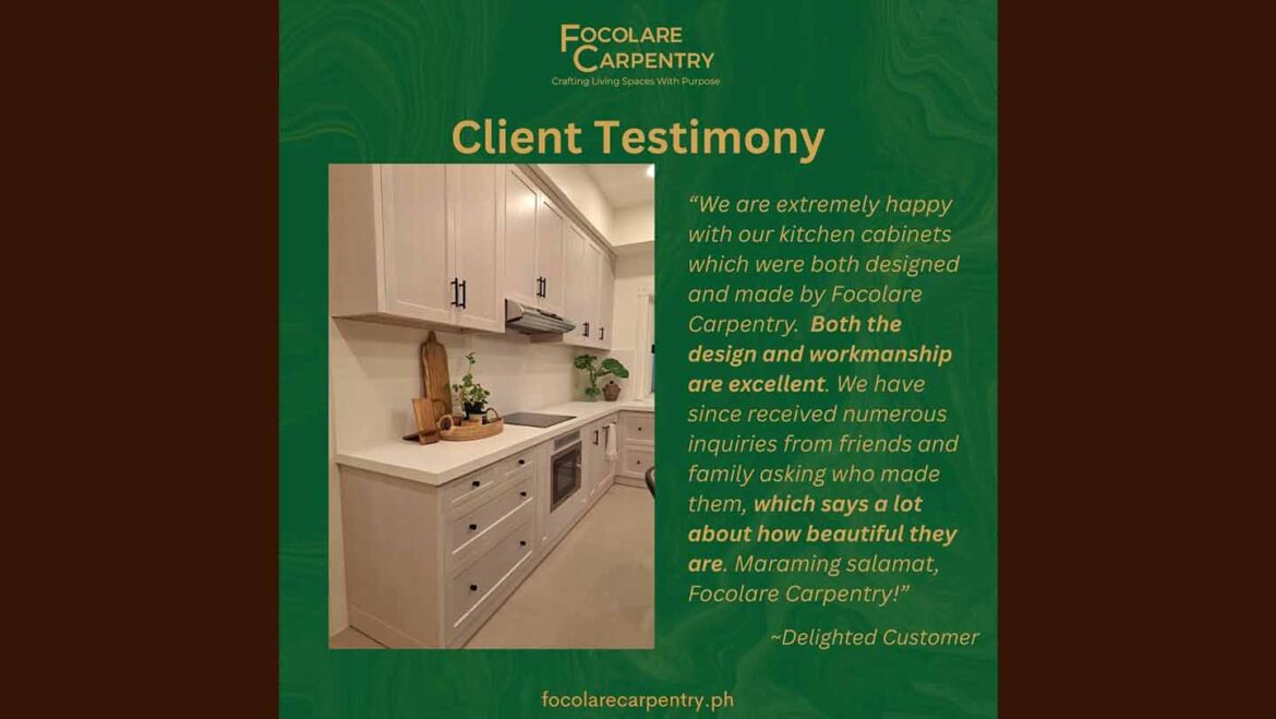 Kitchen Cabinets - Architecture Fitouts - Focolare Carpentry - Custom-made Furniture Philippines - Perfect for your Living, Dining, Bedroom, School, Office, Prayer Rooms